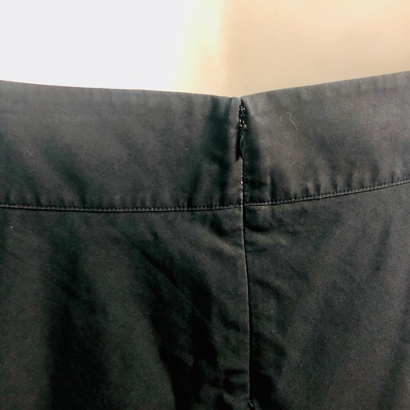 EXPRESS Black Cotton @Knee Embroidered Flowers Mesh Cut Outs A-Line Skirt~10 - Picture 7 of 8